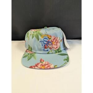 Staple Pigeon Bloomfield Logo Cap Blue Floral AOP Strapback Hat 2304X7233 NWT